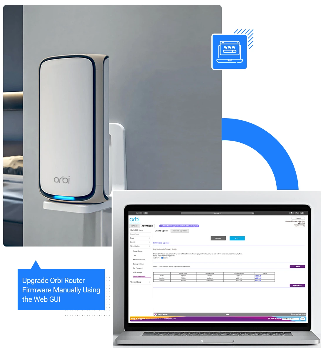 Upgrade Orbi Router Firmware Manually Using the Web GUI