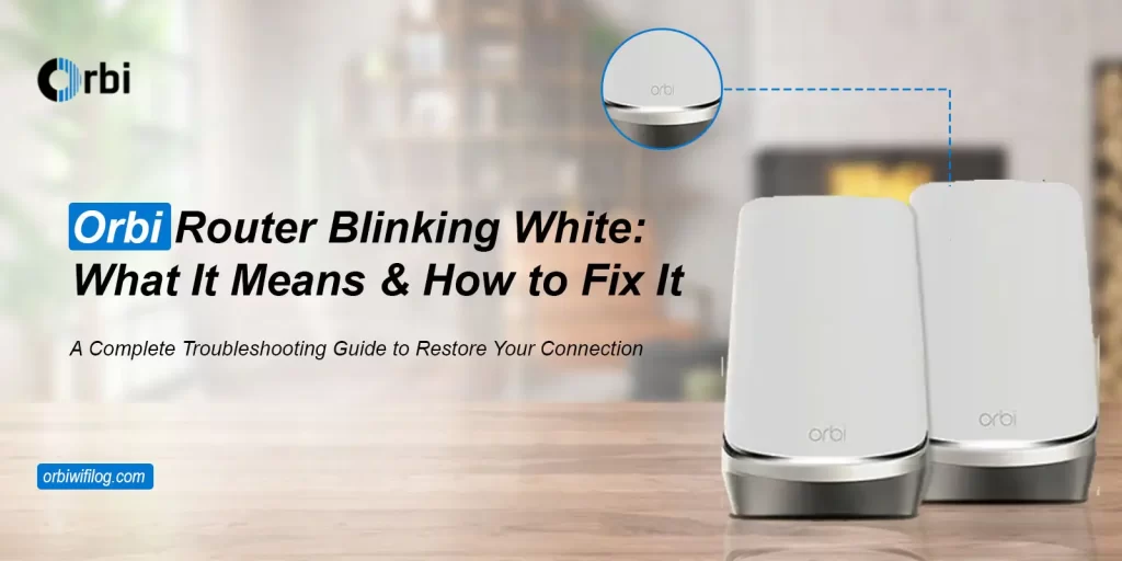 The Orbi router slow blinking white light signifies that the device has lost its networking capability. To fix this, power off the Orbi router and unplug all the devices. Leave it as it is overnight, and the next day plug back all the devices. To know more troubleshooting tips, visit us!